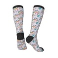 thumbnail image 4 of Daiia Sports Socks Unicorn DoingYoga Printed Novelty Crew Socks for Men Women Knee High Socks Cotton Socks Soft & Breathable Support Unisex Socks, 4 of 9