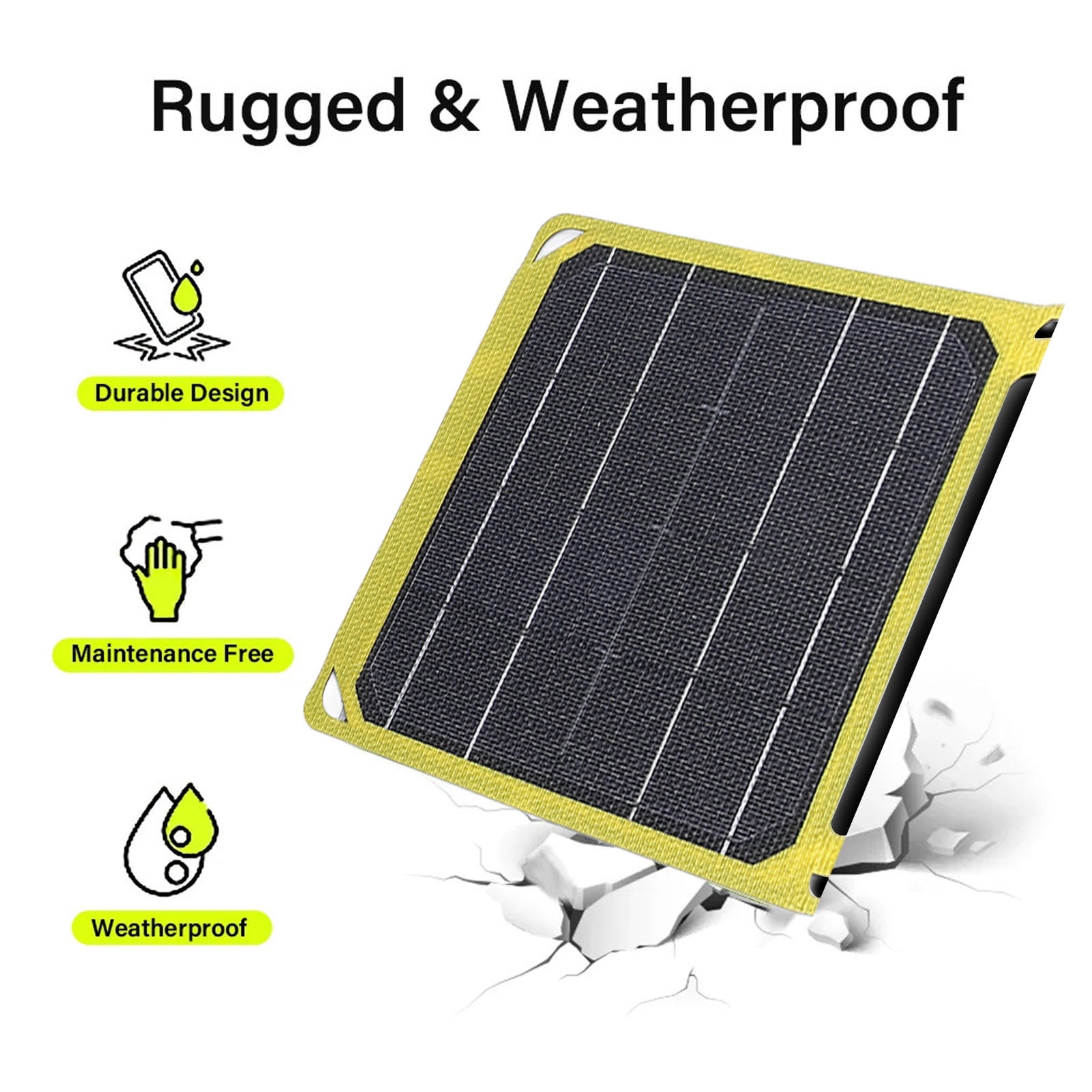 NFTIGB 40W Foldable Solar Panel ETFE Monocrystalline Silicon Waterproof USB Type C DC Portable Solar Charging Panel 29.3x7.3 inches / 74.5x18.5 cm for Outdoor Camping