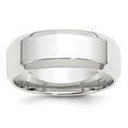thumbnail image 6 of 14K White Gold 8mm Bevel Edge Comfort Fit Band Ring Size 7.5, 6 of 7
