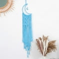 thumbnail image 2 of Clearance! Ynlkorvg Pendant Macrame with Light String Bohemian Moon Star Cotton Thread Woven Wall Hanging Boho Decor for Living Room Bedroom Wedding Decoration Room Decor, 2 of 8
