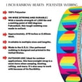 thumbnail image 4 of Country Brook Design - Rainbow Hearts Polyester Webbing (1 Inch), 4 of 7