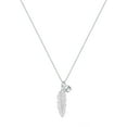 thumbnail image 2 of Elli by Julie & Grace Women 17" Feather Crystals Necklace 925 Silver, 2 of 6