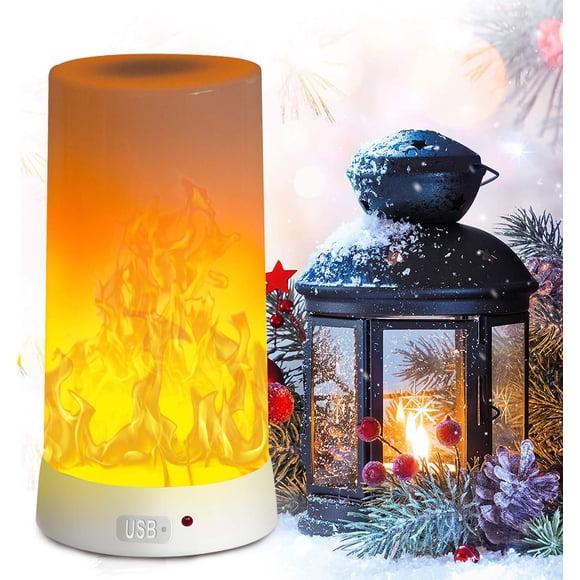 Luz LED PDGROW Efecto de Llama USB Recargable para Interiores y Exteriores