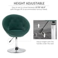 thumbnail image 4 of HOMCOM Modern Makeup Vanity Chair Round Tufted Swivel Accent Chair with Chrome Frame Height Adjustable for Living Room Bedroom Green, 4 of 9