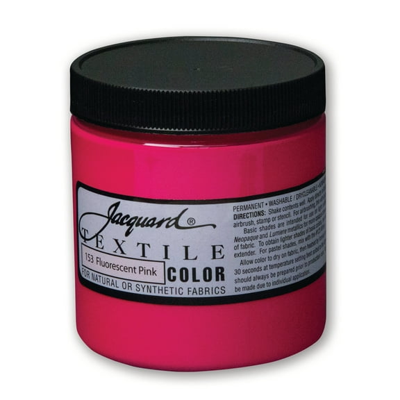 Jacquard Textile Color - Fabric Paint - (8 oz) - Fluorescent Pink