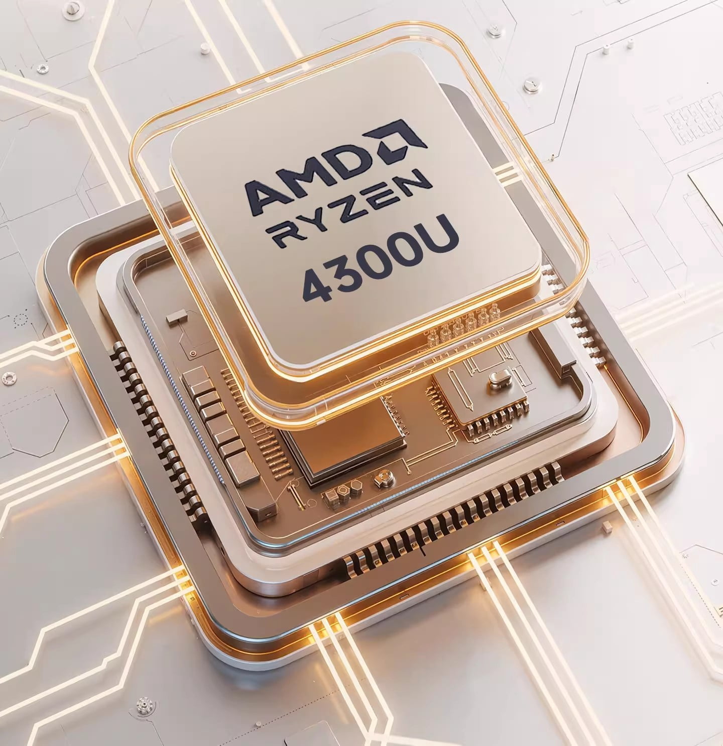 Ryzen 4300U Mini PC, Z43 AMD R3-4300U (16G+512G) Windows 11, Multitasking, Gaming, Office, Home Use, Mini Computer, Triple Display, 4K