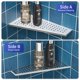 thumbnail image 4 of Bernkot Estante esquinero para ducha, 2 estantes esquineros en forma de trapezoide, 12.0 in, para pared de azulejos, estante flotante de baño de acero inoxidable 304 (plateado), 4 of 5