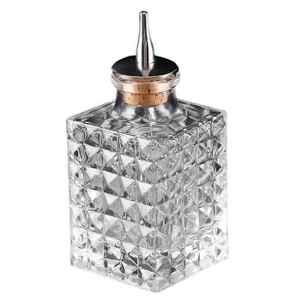 Botella de vidrio para licor, decantador para barman, botellas decorativas, vertedor de licor, herramienta de bar Cuadrado