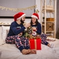 thumbnail image 4 of Couple Christmas Pajamas Adults Santa Christmas Long Sleepwear Matching Christmas Pyjamas for Men Women, 4 of 5