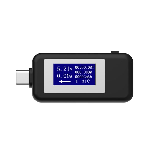 Probador Usb Tipo C Con Pantalla Lcd, Medidor De Alta Precisión De Potencia De Voltaje De 4-30V, Voltímetro De Enchufe Digital Cc, Medición De Amperímetro De Sincronización Yuarrent TO004888-00