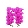 thumbnail image 2 of Flores artificiales de Phalaenopsis de 38 pulgadas, ramas de orquídeas de tacto real (no de seda) para decoración de bodas en el hogar, oficina, paquete de 2 (rojo rosa) Fason SNFLD1761, 2 of 7