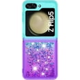 thumbnail image 6 of Clear Case for Samsung Galaxy Z Flip 5 5G for Girls Women, Liquid Glitter Sparkle Bling Cute Case Gradient Quicksand Cover for Samsung Galaxy Z Flip5 5G JB Bluish Violet, 6 of 13