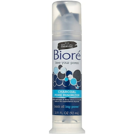 Biore Charcoal Pore Minimizer 3.11 oz (Pack of 2) (Best Pore Cleanser And Minimizer)