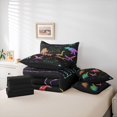 thumbnail image 6 of Homewish Colorful Dinosaur 7-Piece Twin Bedding,Cute Animals Silhouette Bedding Comforter Set,Black,Black Reversible, 6 of 8