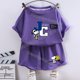 thumbnail image 3 of Camiseta de Snoopy para niño y niña, conjunto de 2 piezas, pantalones cortos, Tops de dibujos animados, chándales deportivos, trajes, regalo de cumpleaños, 3 of 5