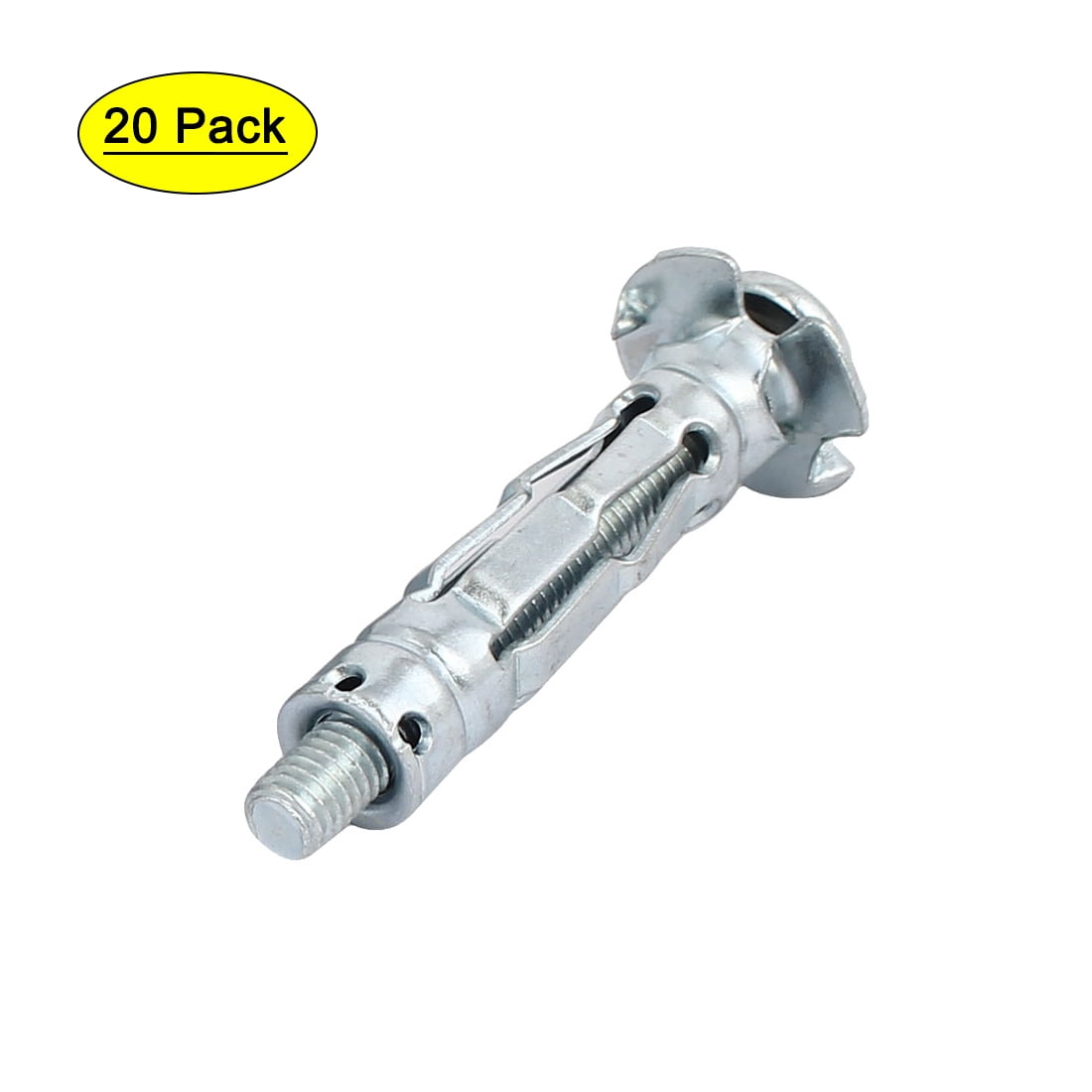 20pcs M5x45mm Thread Expansion Bolt Sleeve Anchor for 6mm13mm Hollow