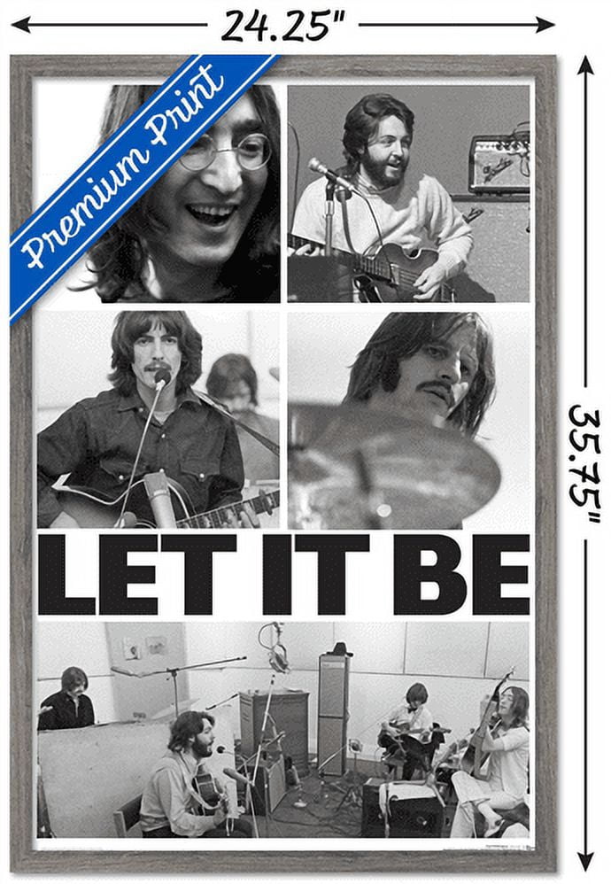 The Beatles - Let It Be Compilation Wall Poster, 22.375" x 34", Framed