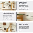 thumbnail image 6 of Glass Sofa Table, Mid-Century Modern Entryway Table with Tempered Glass & Golden Legs, 2-Tier Behind Couch Table for Living Room Hallway Entrance, White, 6 of 9