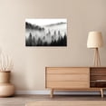 thumbnail image 3 of ZHONGYUTONG Misty Forest Canvas Wall Art Foggy Landscape Pictures for Wall Mountain Scenery Painting Print for Bedroom Decor Framed (16.00" x 24.00"), 3 of 5