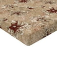 thumbnail image 4 of Ambesonne Floral Art Fitted Sheet, Flowers Romantic Details, California King, Pale Brown Dark Brown Tan, 4 of 5