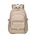 thumbnail image 2 of Student Backpack 17X12X5 in Oxford Cloth Beige Laptop Bookbag for Middle High College School Supplies Light Travel Daypack Gift for Student, 2 of 5