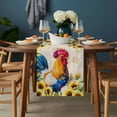 thumbnail image 2 of Farmhouse Rooster Table Runner - 72 Inch Long, Kitchen Dining Table Runner Dresser Scarves, Vintage Botanical Sunflower Floral Farmhouse Decor for Coffee Tables Wedding Party Banquet, 2 of 8