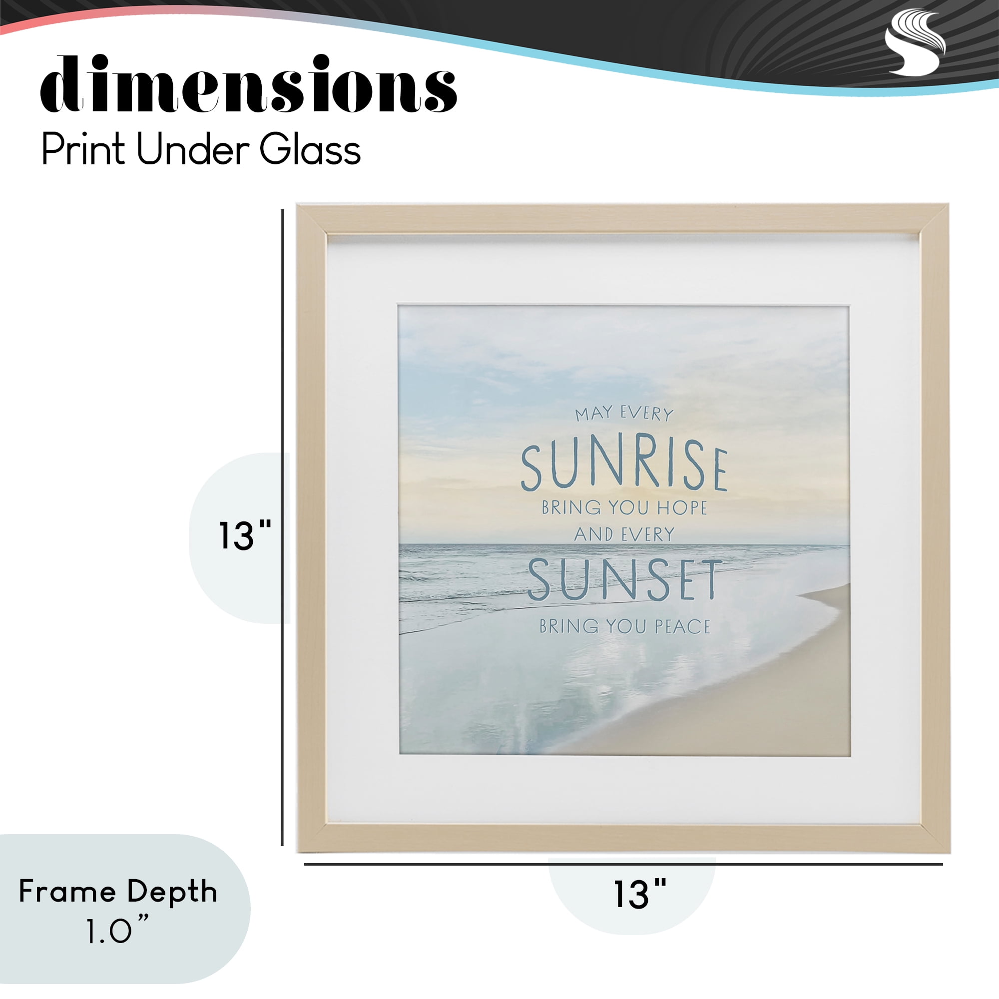 Stupell Industries Sunrise & Sunset Statement Birch Framed Print Under Glass, design by Natalie Carpentieri