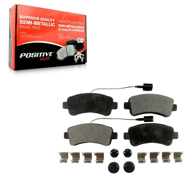 Positive Plus Rear Semi-Metallic Disc Brake Pads PPF-D1746 for Car 2014-2021 Ram ProMaster 2500 3500 1500 with Vented Rotor