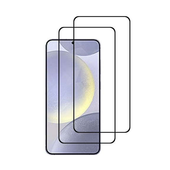 VIESUP 2Pack Black Screen Protector Compatible with Samsung Galaxy S25 Plus Tempered Glass 9H Hardness, Anti Scratch, Bubble Free, Easy to Install HD Protective Film