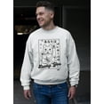thumbnail image 2 of Lucky You Emoji - Japanese Maneki Neko Cat Design Men's Sweatshirt, 2 of 4