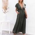 thumbnail image 6 of Conairie Swimsuit Coverup For Women Short Sleeve Loose Mesh Bathing Suits Cover Up Summer Beach Long Dress Vacation Outfits Army Green One Size, 6 of 6
