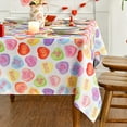thumbnail image 2 of Valentine''s Day Tablecloth 60×84 Inch, Candy Colored Love Hearts with Words Washable Table Cover for Party Picnic Dinner Decor, 2 of 6
