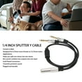 thumbnail image 4 of Splitter Sound Cable, Prevent Interference 6.35mm Splitter Y Cable Mono Female To Dual Male  For  For Microphone, 4 of 8