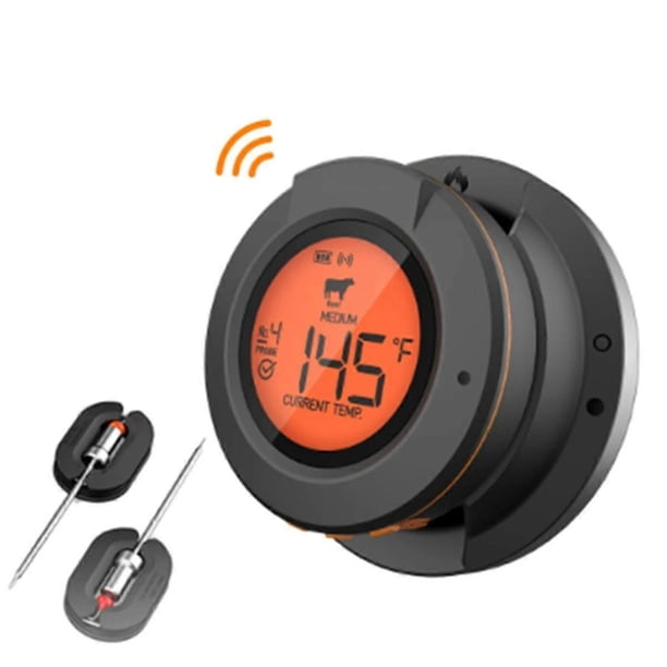 Food Cooking Bluetooth Wireless BBQ Remote Thermometer Probes Smart Digital Bluetooth Barbecue Thermometer(A)