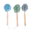 thumbnail image 2 of 3 cepillos de baño de madera con mango largo, para ducha, toallas y fregadores de flores (gris, azul y verde), 2 of 7