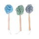 thumbnail image 2 of 3 cepillos de baño de madera con mango largo, para ducha, toallas y fregadores de flores (gris, azul y verde), 2 of 7