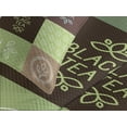 thumbnail image 4 of Ambesonne Tea Party Quilted Bedspread Set 3 Pcs, Checkered Tea Images, King Size, Green Brown Blue, 4 of 5