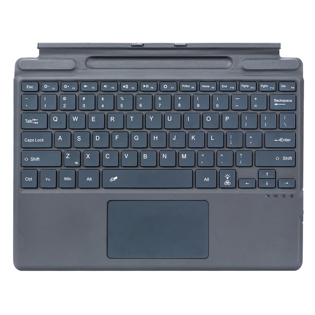 Teclado Magnético Portátil Inalámbrico Compatible Con Panel Táctil Retroiluminación 7 Colores para Microsoft Surface Pro 8/9/X/10/11 Azul