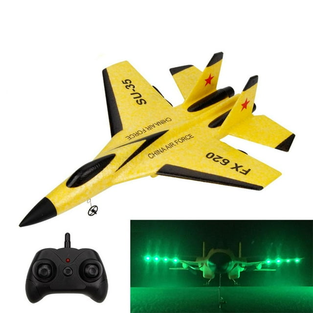 Juguete de avión eléctrico, Drone de control remoto para niños LEDEPP Avión planeador de espuma Juguete Avión teledirigido de control remoto Confiable y duradero