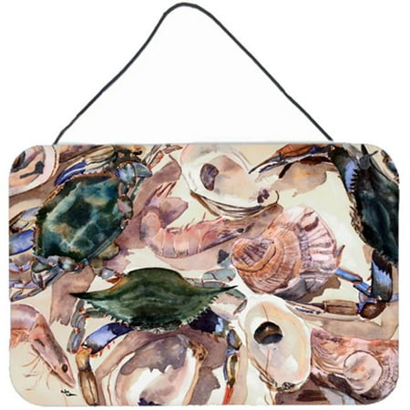Carolines Treasures 8618ds812 Crab Indoor Aluminium Metal Wall Or Door Hanging Prints Walmart Com Walmart Com