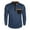 Dark Blue, variant on Men's Henley Shirts Long Sleeve Stand Collar Button Down Color Block T-Shirt Casual Stylish Pullover Tops With Pocket (XL, Wine)