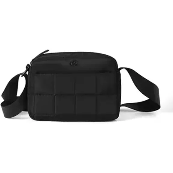 Nollia Quilted Black Crossbody Bag – Compact Zip Shoulder Purse