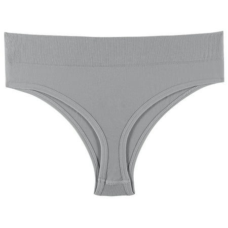 Summer Savings  Women s Seamless Underwear  Soft Material  Seamless Panties  for Workout  Comfort Fit  Daily Wear  Breathable  Elastic Waistband  Womens Plus Size | Gray 2XL  Sopatenor