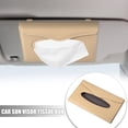 thumbnail image 2 of Unique Bargains Tissue Holder Sun Visor Napkin Holder Visor Tissue Case PU Leather Beige for Car SUV Truck, 2 of 6