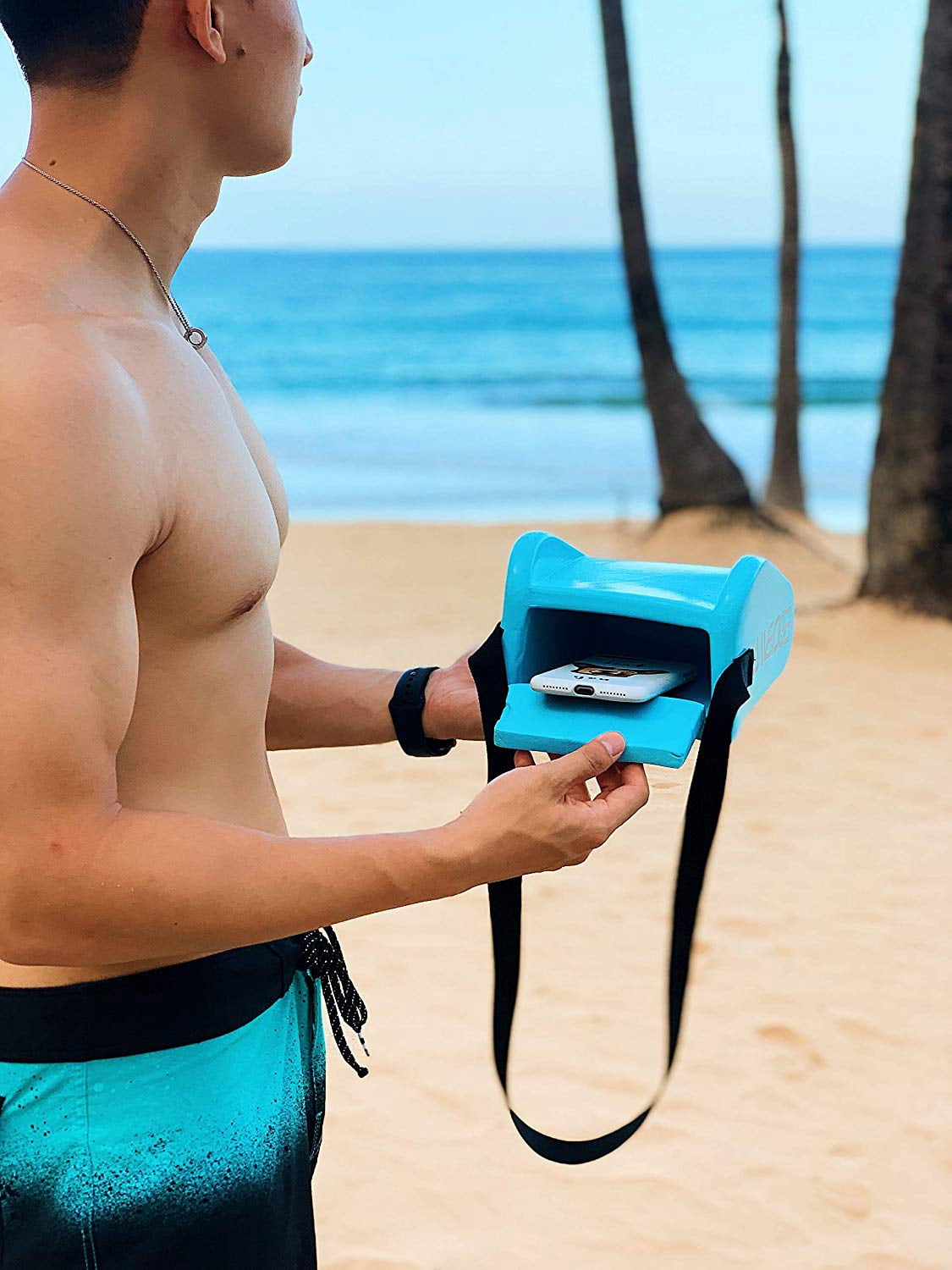 LA-Wedge - Beach Headrest and Accessory Bag - Ocean Blue