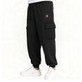 thumbnail image 7 of Tdoqot Boys Sweatpants with Pockets- Elastic Waist Fleece Lined Drawstring Casual Kids Joggers Cargo Pants Black Size 6, 7 of 7