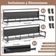 thumbnail image 5 of Especieros para Cocina Magnético, Paquete de 5 Estante Magnético para Refrigerador, Organizador de Especias Cocina, Contiene 1 Toallero de Papel y 6 Ganchos, 5 of 11