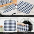 thumbnail image 4 of Navy Blue White Plaid Dish Drying Mat for Kitchen Counter, Farmhouse Checkered Buffalo Baby Bottle Microfiber Drying Pad, Absorbent Coffee Cup Dishes Drainer Mats 18"x24", 4 of 6
