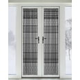thumbnail image 2 of Grey Black Boho Blackout Curtains, French Door Curtains for Door Window, Vintage Ethnic Tribe Abstract Art Privacy Drapery for Patio/Sidelight Doors, 1 Panel with Tieback, 54 x 72 Inches, 2 of 6