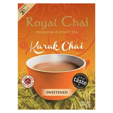 ‎Royal Chai | Karak Chai Sweetened | 10 Count Single Box | Premium Instant Tea